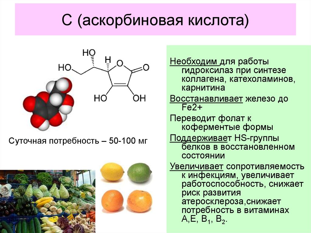 Синтез коллагена витамин