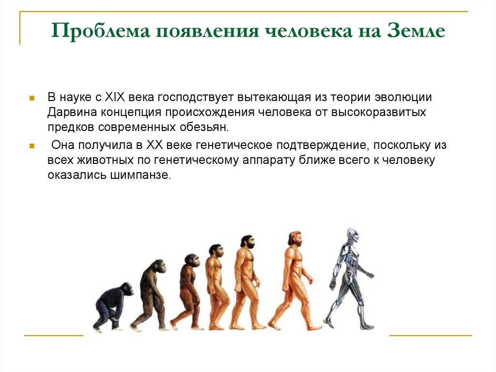 Возникновение эволюционной теории. Эволюция человека по теории Дарвина. Происхождение человека. Проблема происхождения человека. Появление человека на земле.