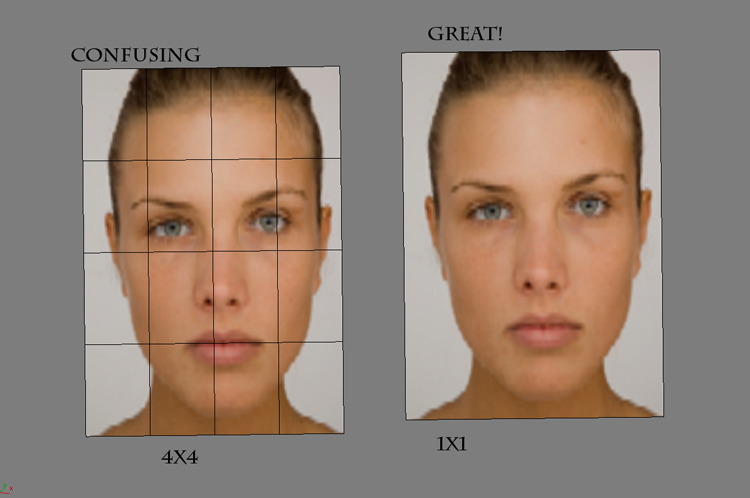 Таблица референсов части лица. Biometric photo example girl ai generated.