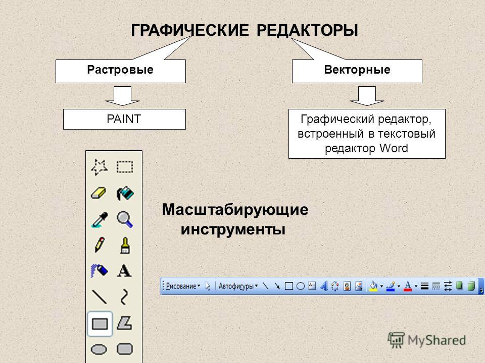 Растровый графический редактор предназначен для