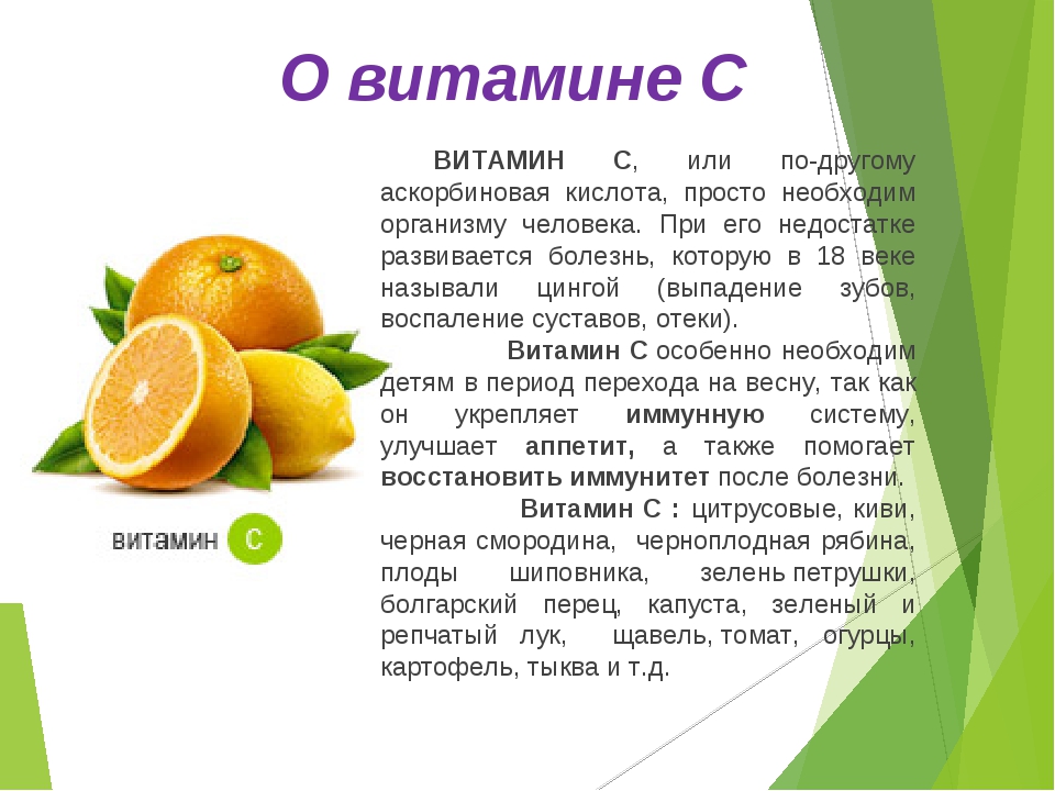 Как пить витамин ц