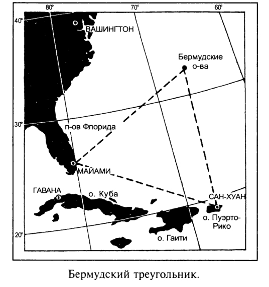 Карта мира бермудский треугольник