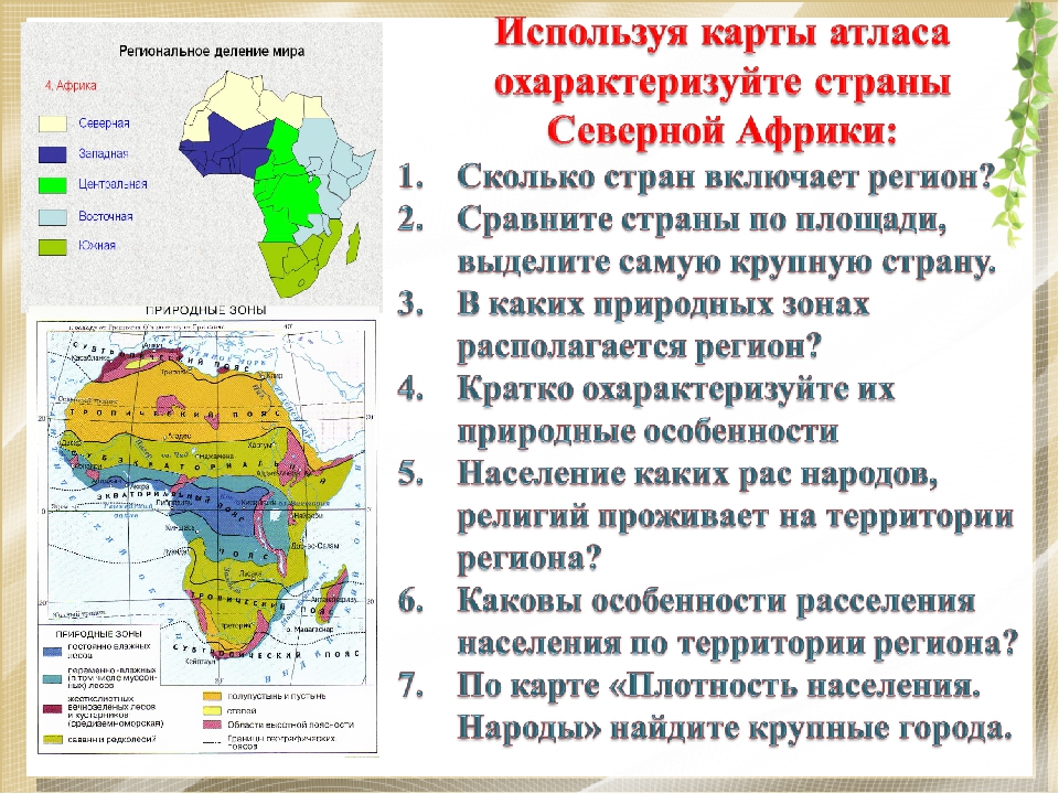 Какая территория африки